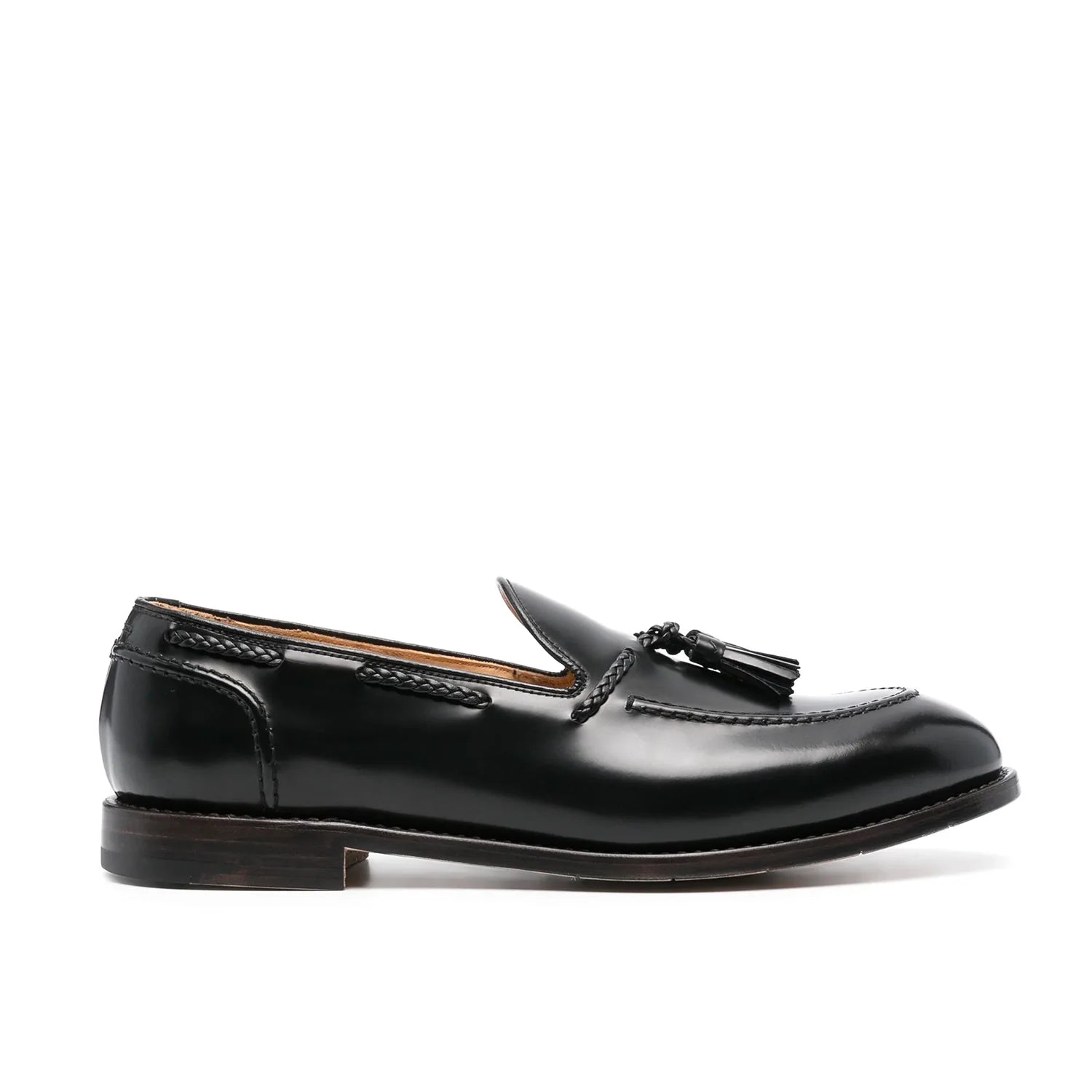 leather Tassel loafers