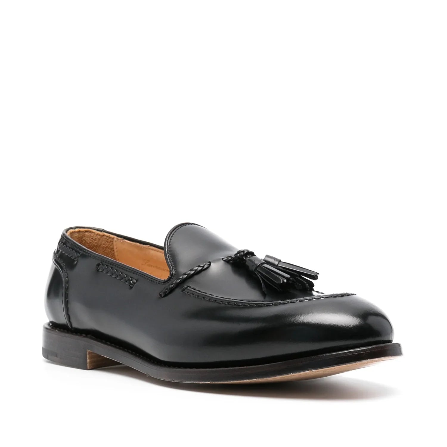 leather Tassel loafers