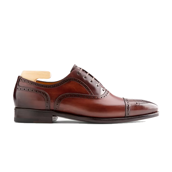Oxford Classic Leather Dark Brown Shoes 557