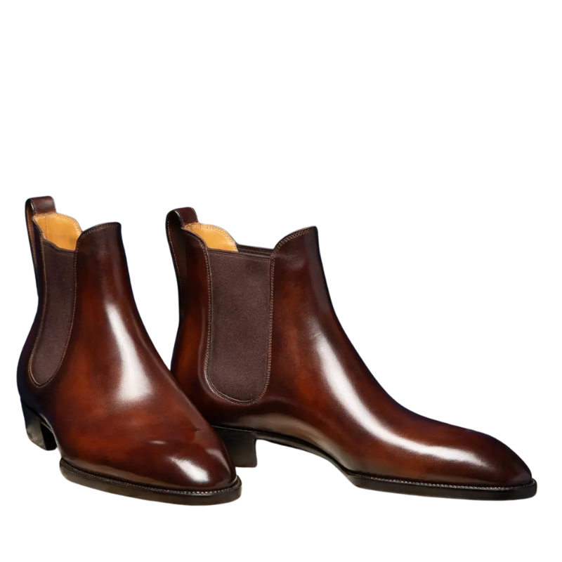 Classic Rich Espresso Chelsea Boots for Men's