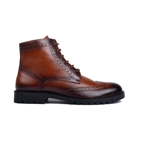 Wingtip High Top Ankle Boots