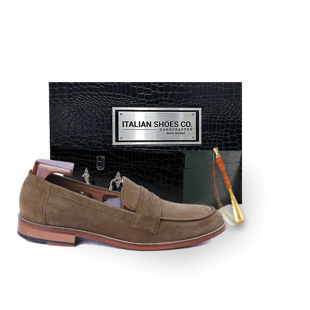 Penny Loafer in Suede Leather