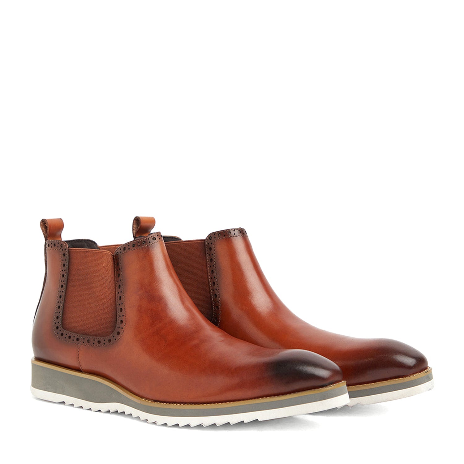 Brown Handpainted Chelsea Boots