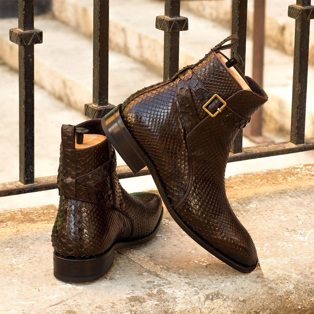 Jodhpur Python Boots