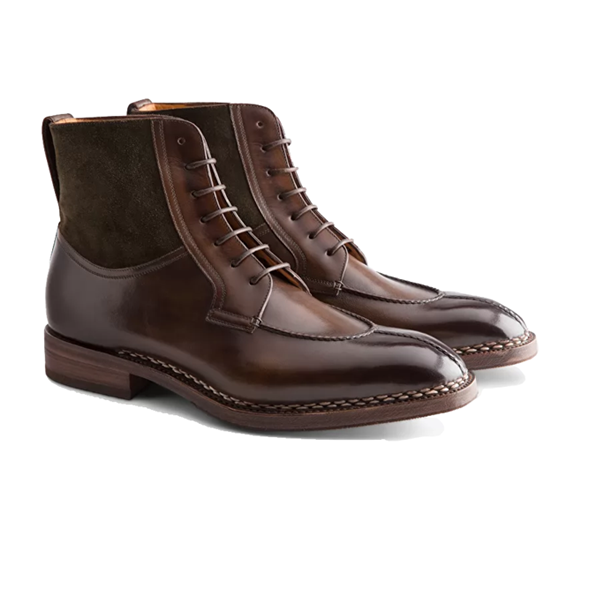 Derby High Ankle Suede Leather Boots