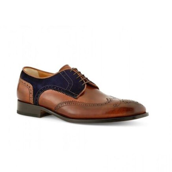 Wingtip Derby Suede Upper Brown Leather Shoes hover image