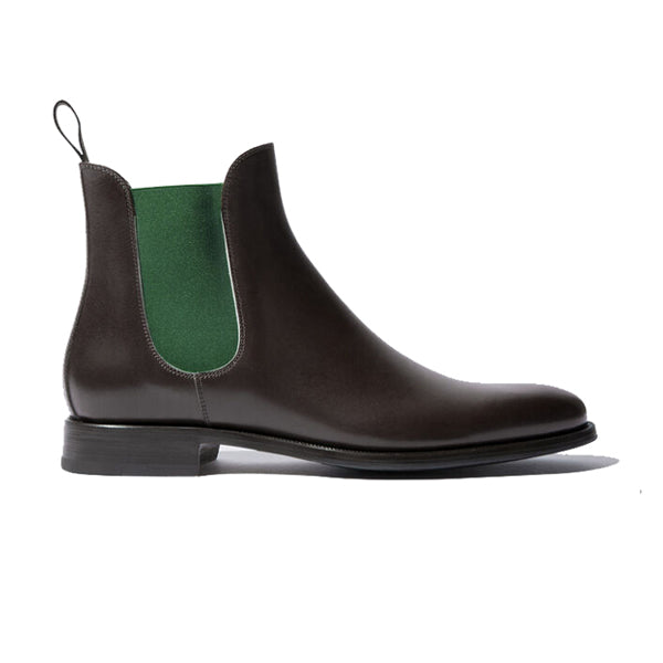 Classic Chelsea Round Toe Dark Brown Boots 638