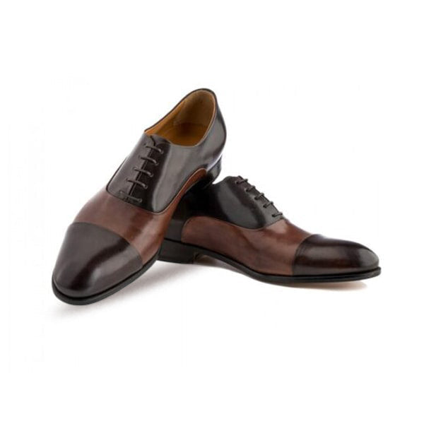 Brown Leather Hand Painted Shoes