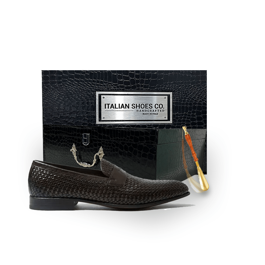 Penny Weaved Leather Loafer