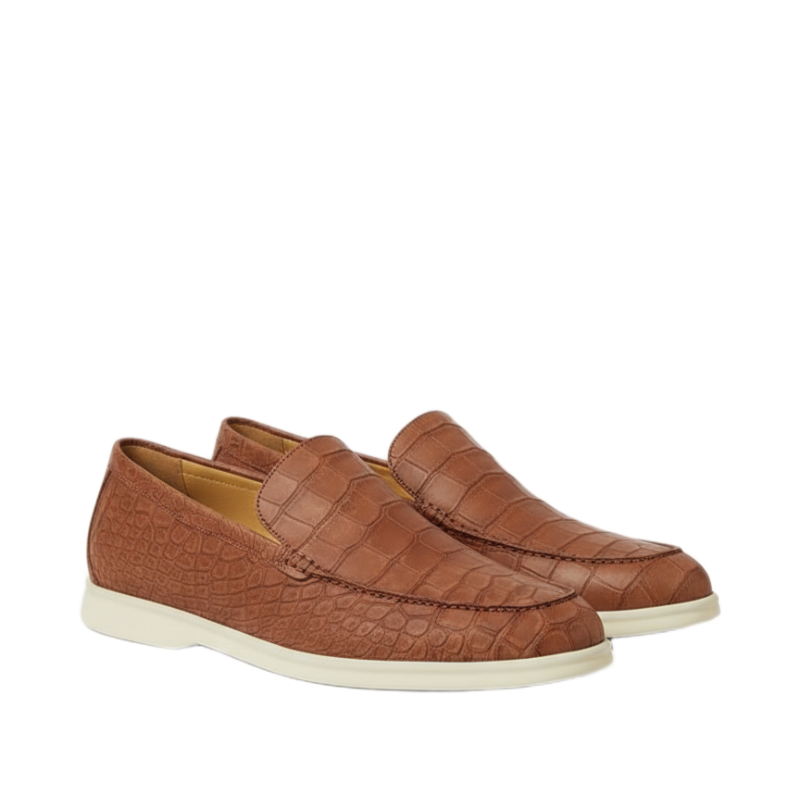 Alligator Leather Classic Slip on Loafers