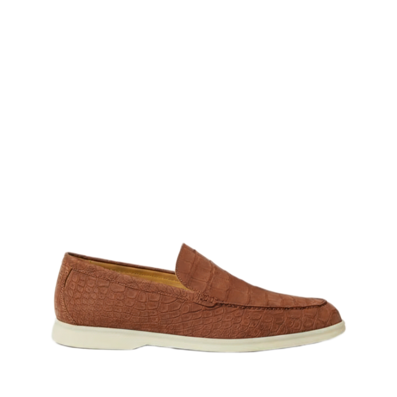 Alligator Leather Classic Slip on Loafers