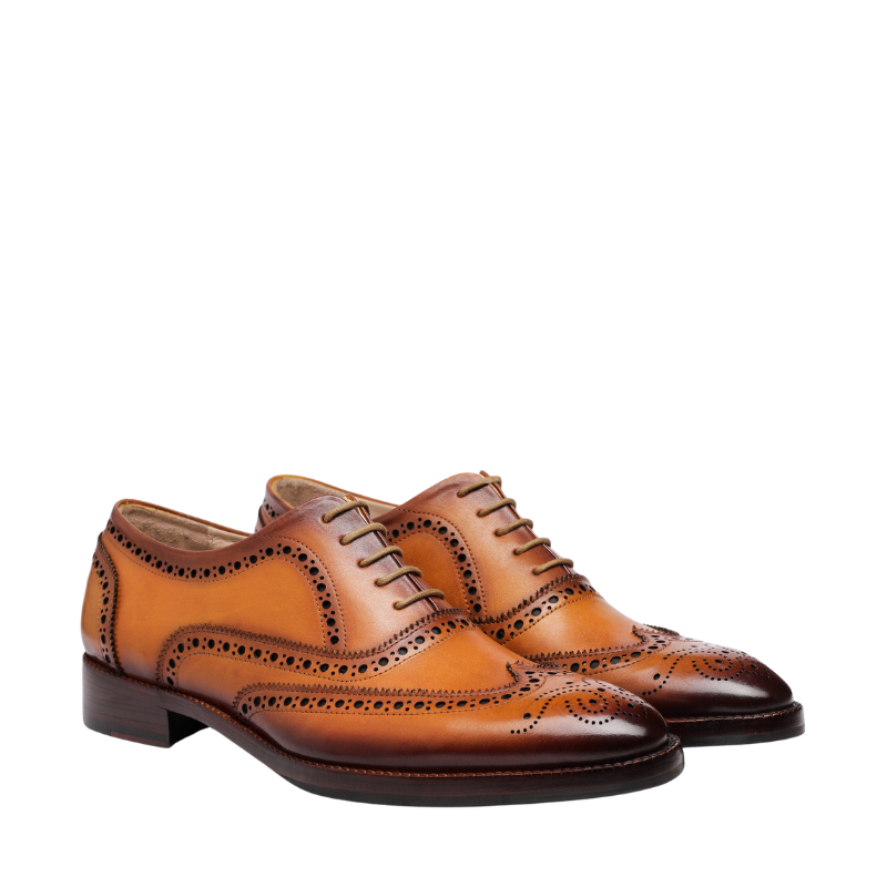 Amber Horizon Rustic Heritage Wingtip Brogue Oxford