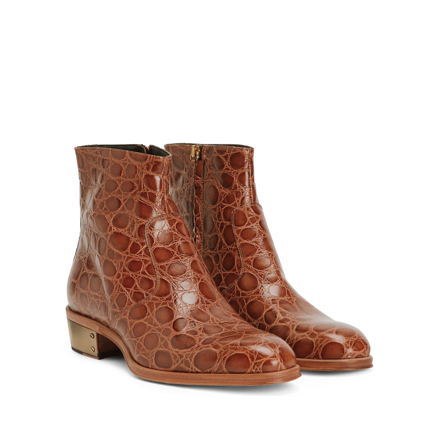 Tan Cuban Leather Boots