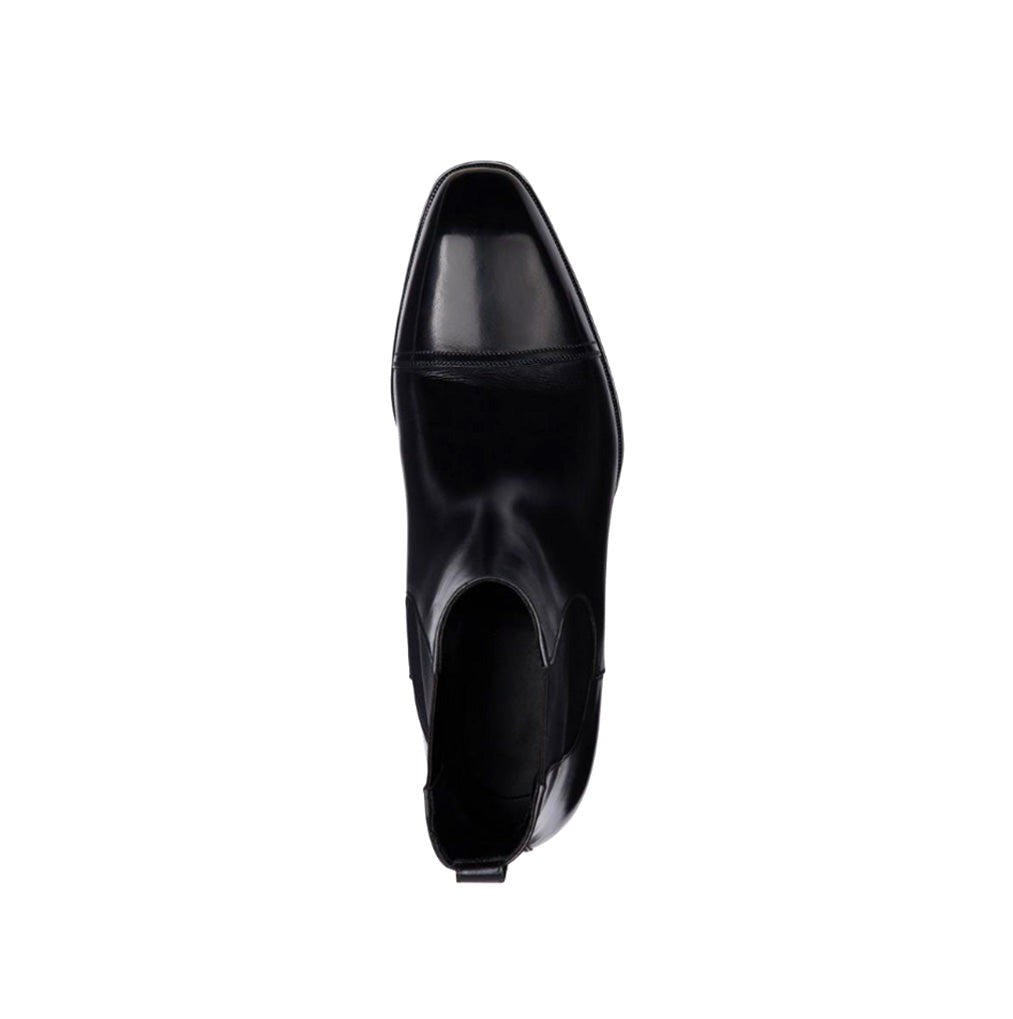 Black Leather Chelsea Boot
