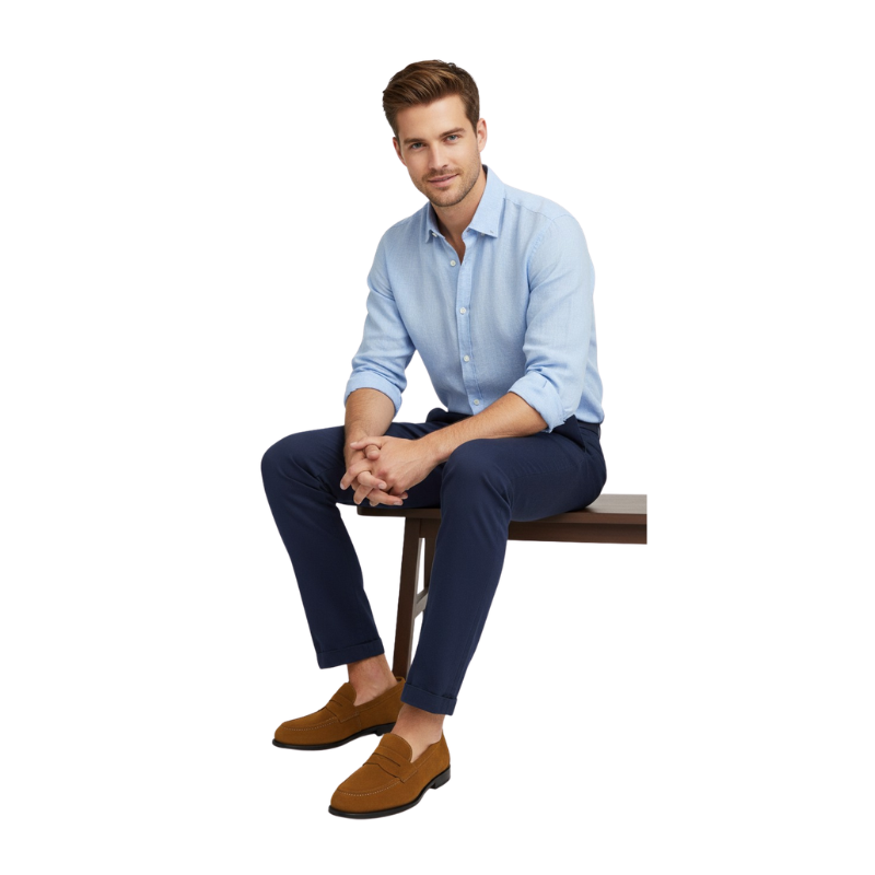 Auremo Luxury Suede Penny Loafer Essence