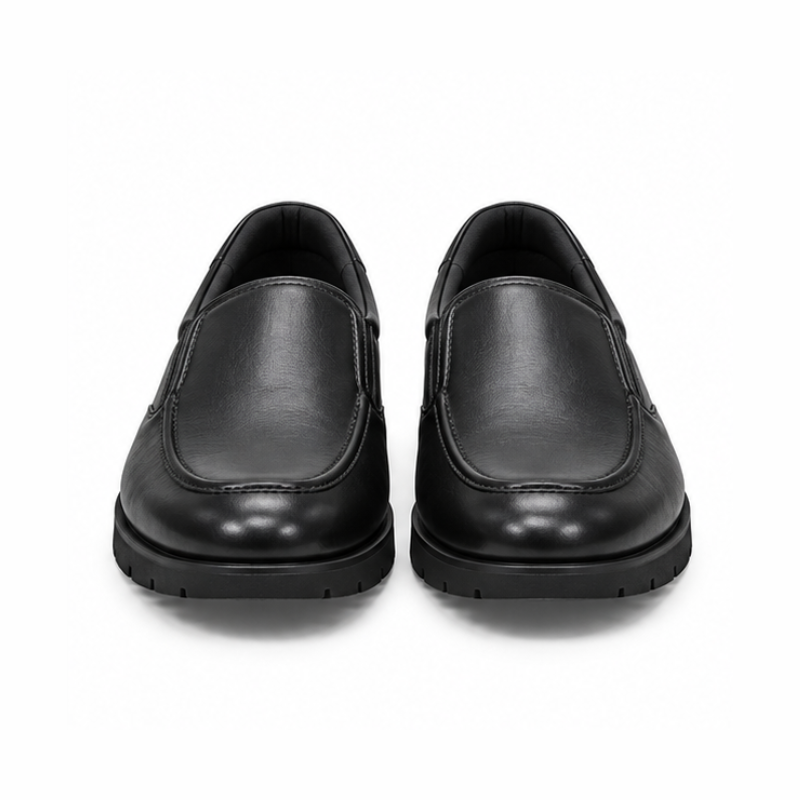 Avellino Nero Leather Comfort Loafers