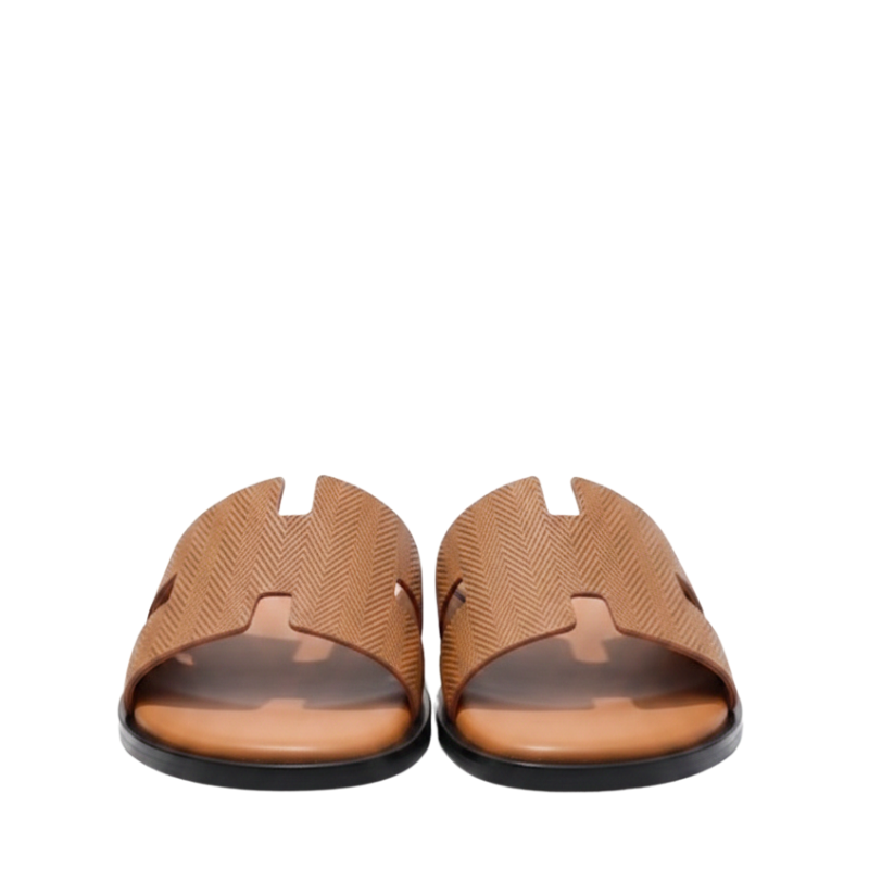 Iconic H-Cut Textured Leather Everyday Slipper
