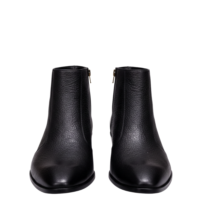 Mens Shadow Craft Leather Zipper Chelsea Boots