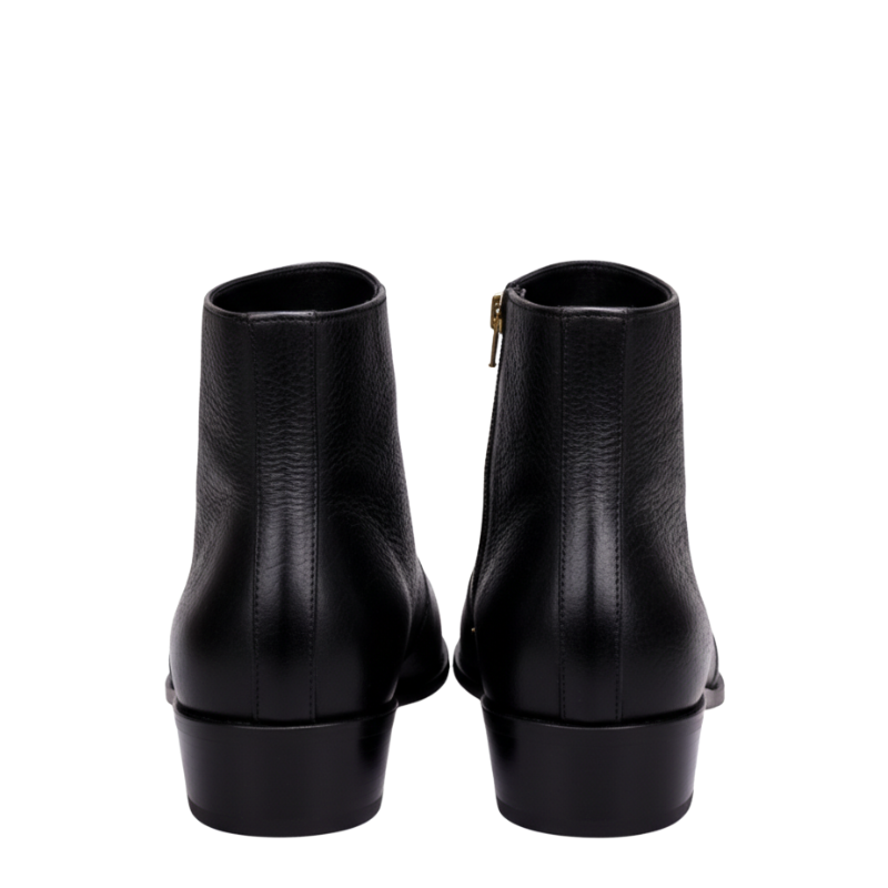 Mens Shadow Craft Leather Zipper Chelsea Boots