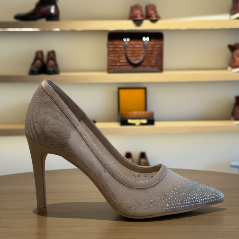 Luxury Crystal Pointed Toe Pumps High Heel