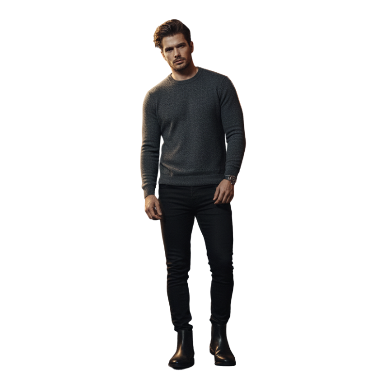 Mens Polished Leather Chelsea Boots