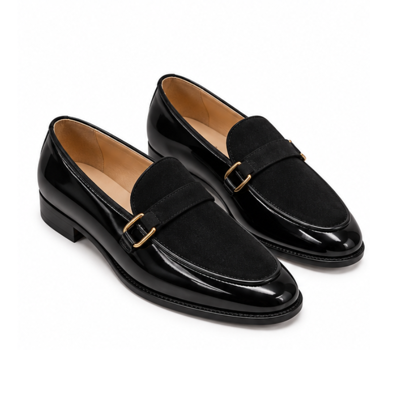 Luxury Elegance Suede Buckle Loafers