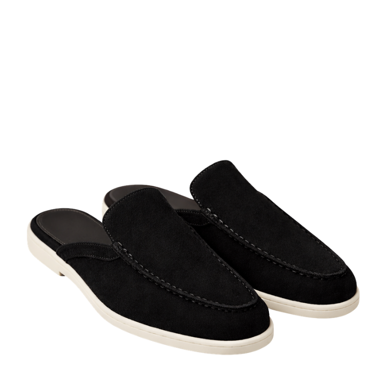 Azure Drift Suede Relaxed Fit Mule