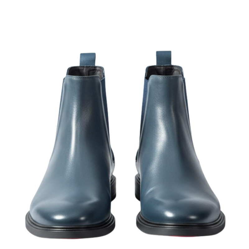 Mens Polished Leather Chelsea Boots