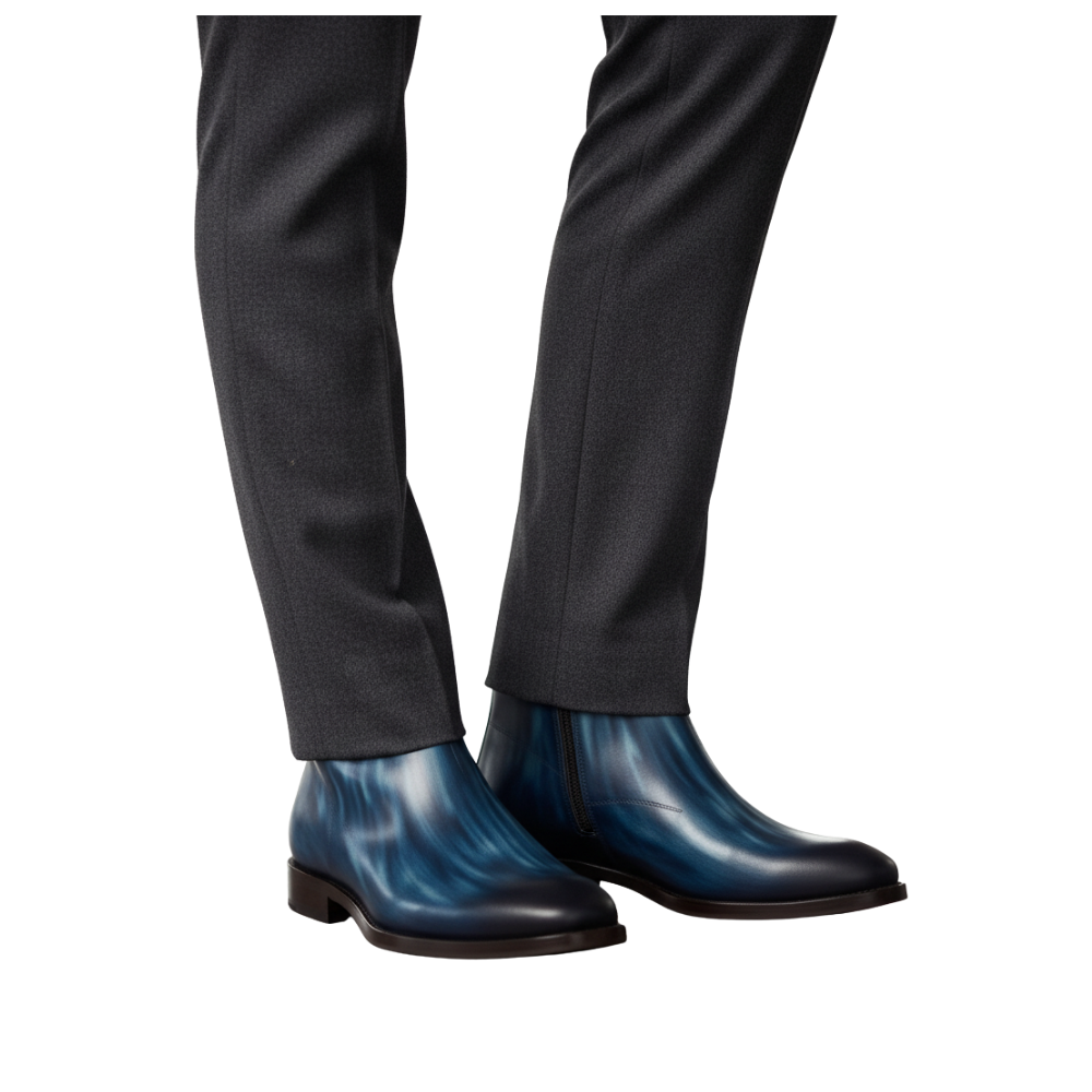 Italian Luxury Gradient Leather Chelsea Boots