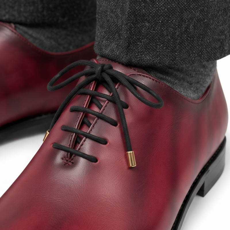 Bordeaux Merlot Wholecut Oxford Shoes