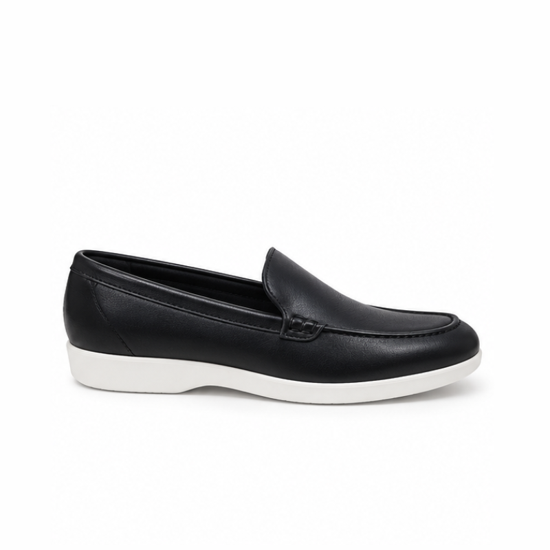 Bravino Onyx Leather Casual Loafers