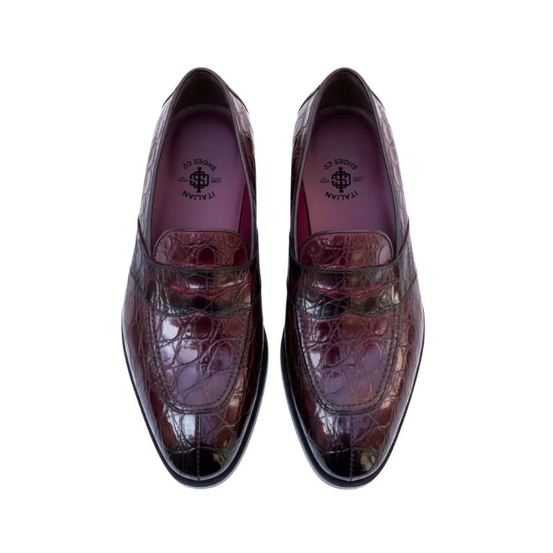 Aristo Rouge Croc Loafer