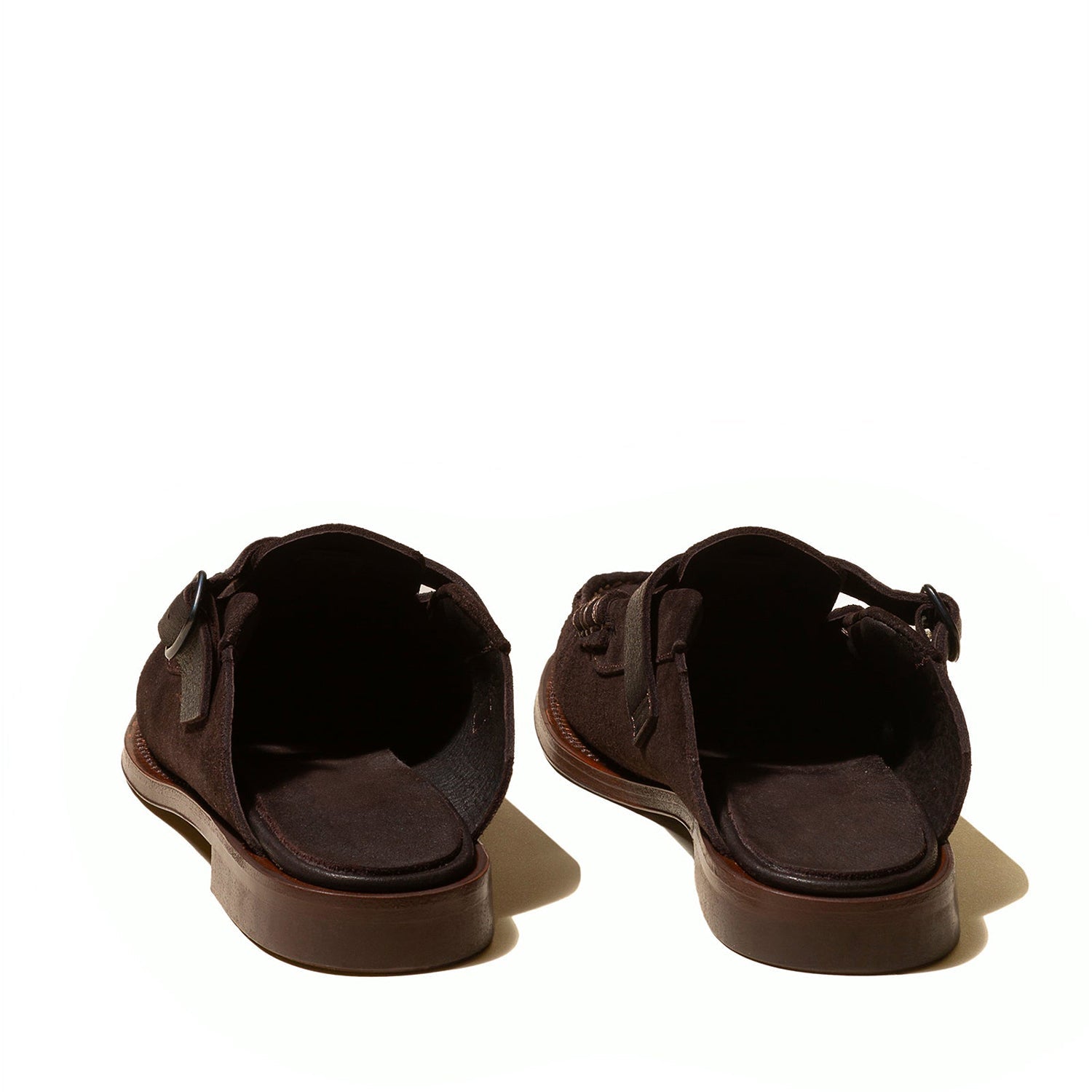 Men's Dark Buckle-strap Mule Loafer