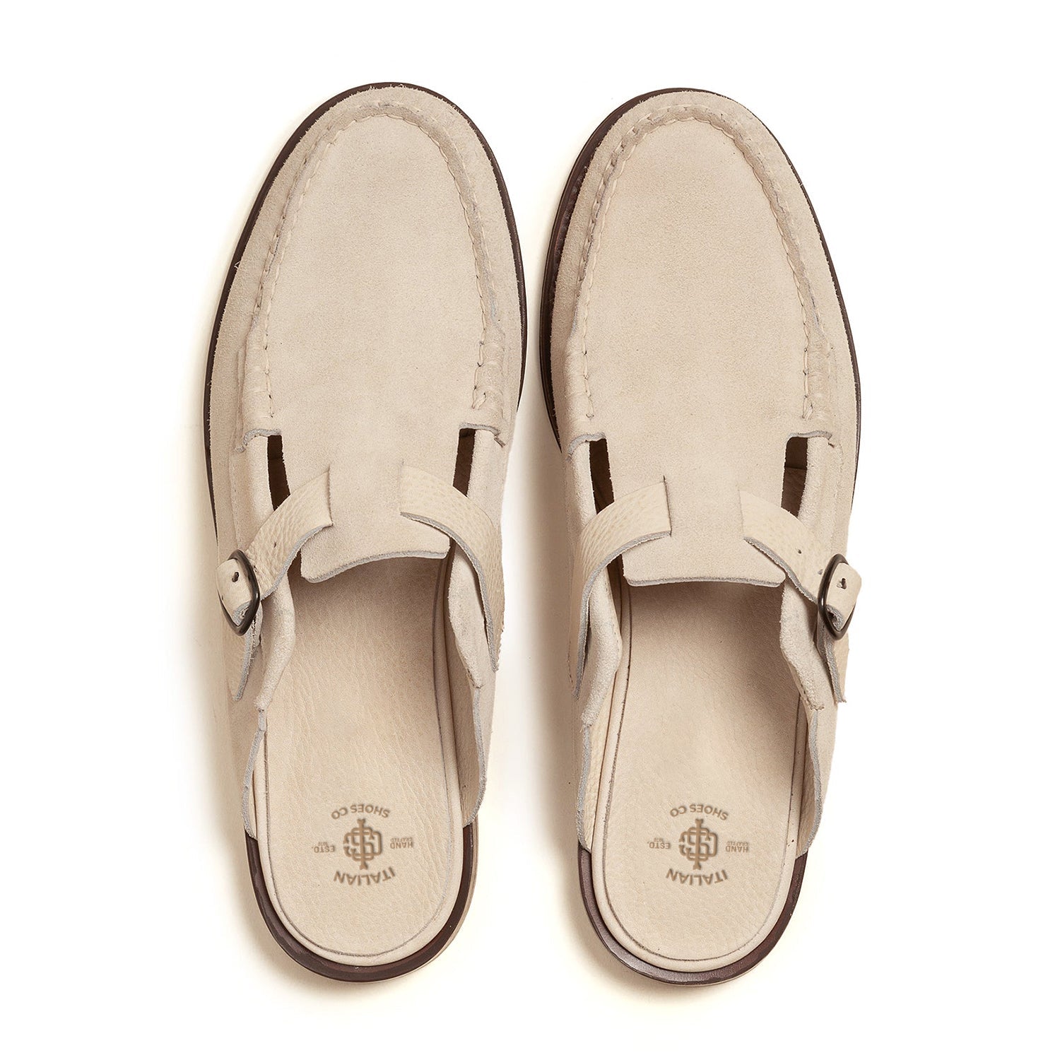 Men's Dark Buckle-strap Mule Loafer