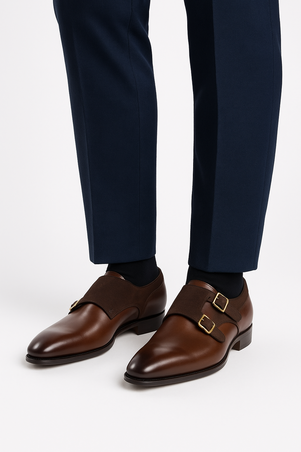 Cocoa Double Monk Straps Shoes
