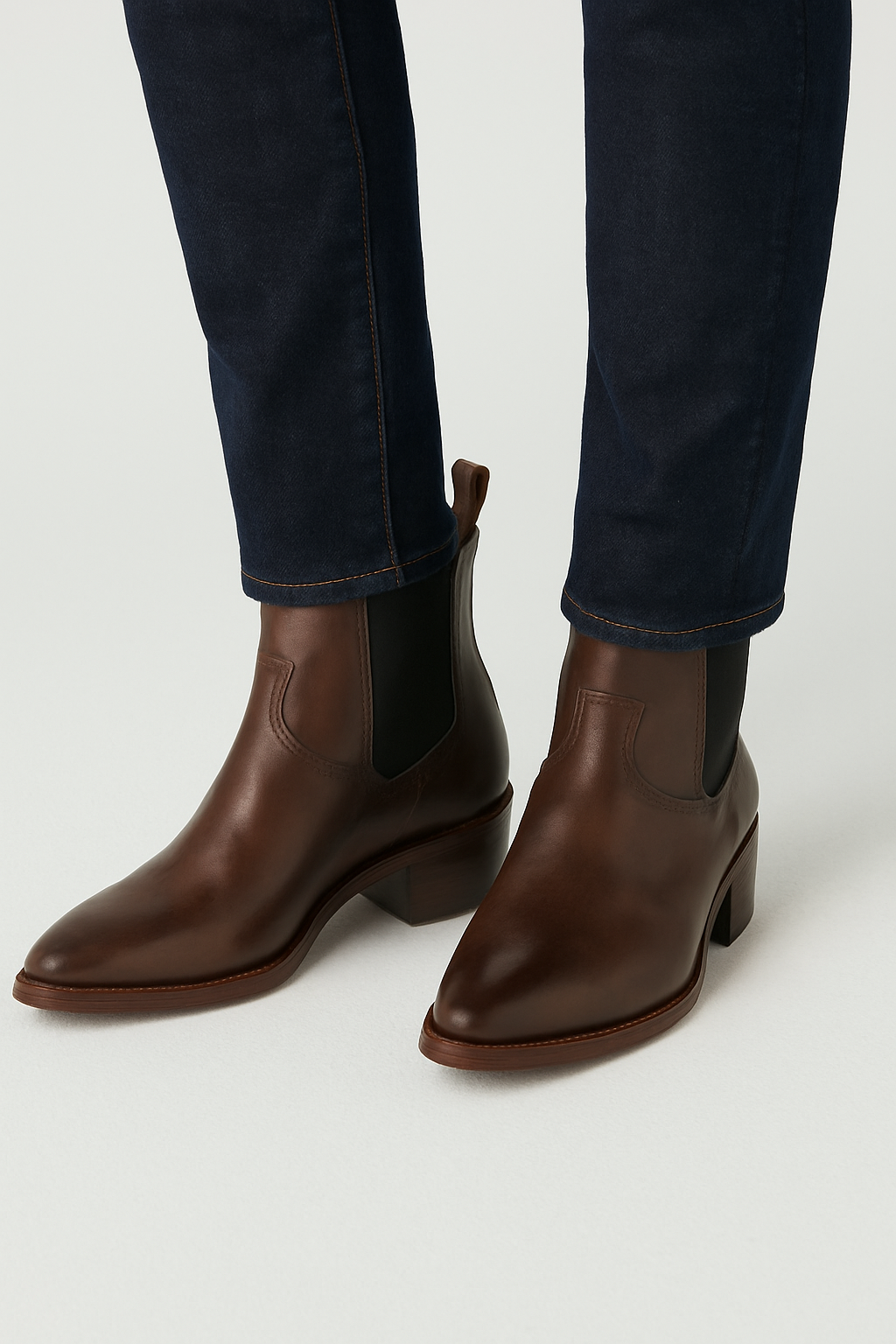 Side Zip Western Boot - Hand-Dyed Leather