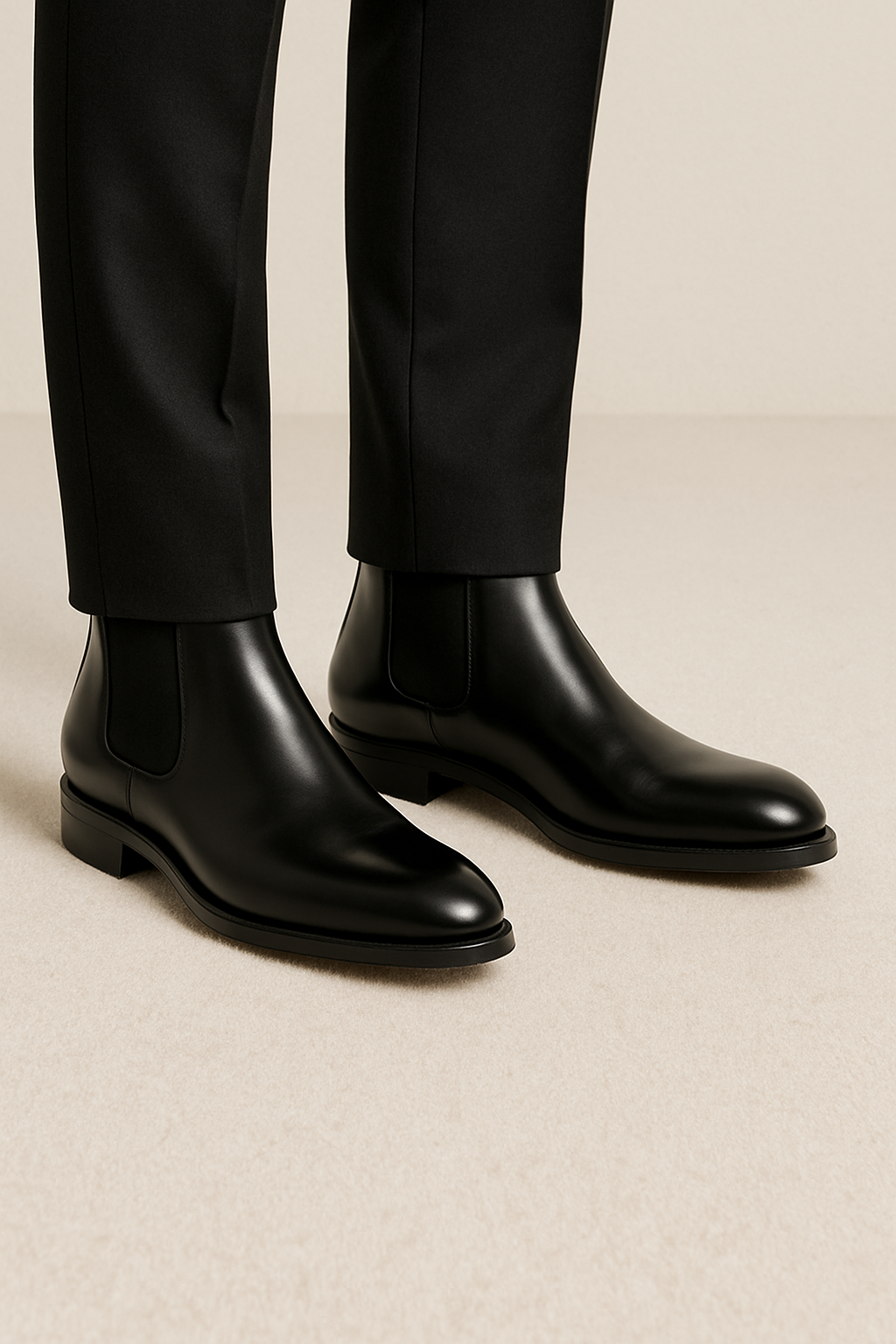 Midnight Classic Chelsea Leather Boots