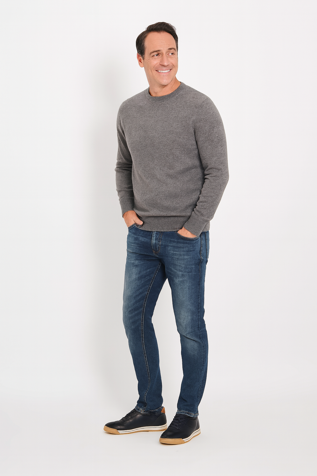 Men's Casual Sneaker In Leather