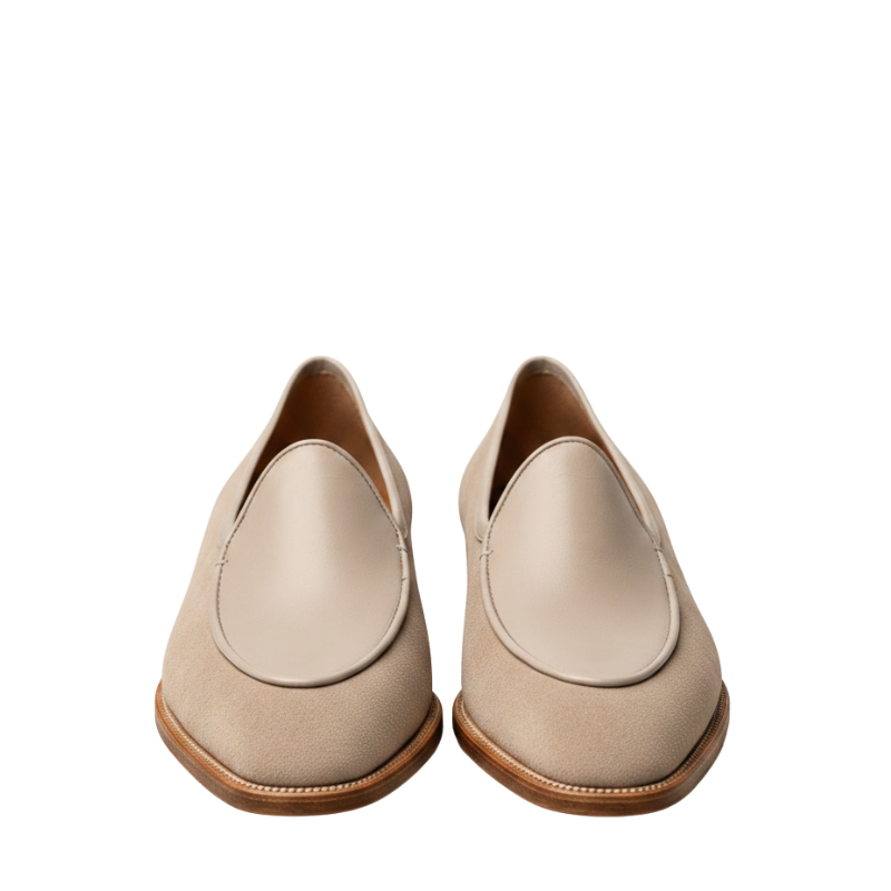 Classic Loafers With Smooth Suede Detailing