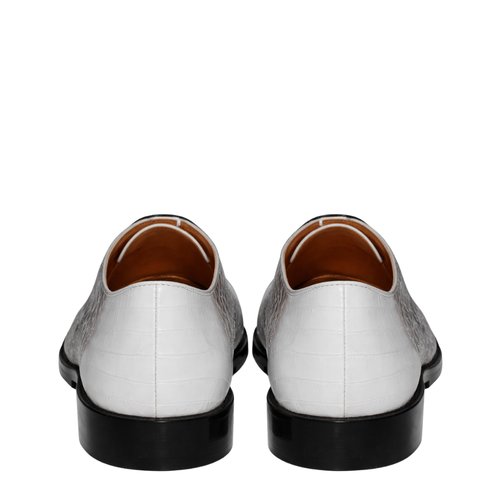 Croc Panel Lace-Up Oxfords
