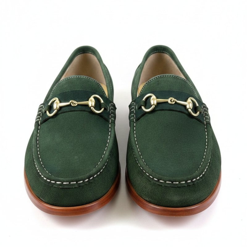 Classic Buckle Italian Leather Horsebit Loafers