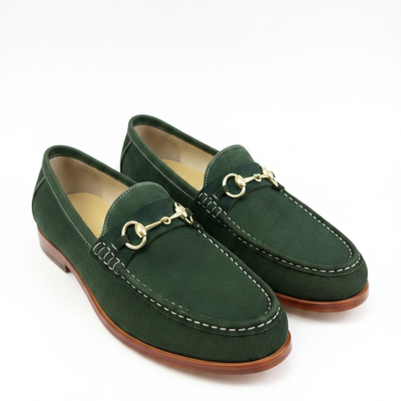 Classic Buckle Italian Leather Horsebit Loafers