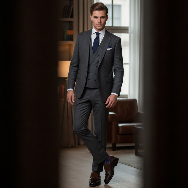 Classic Elegance Double Buckle Monk Strap Shoes