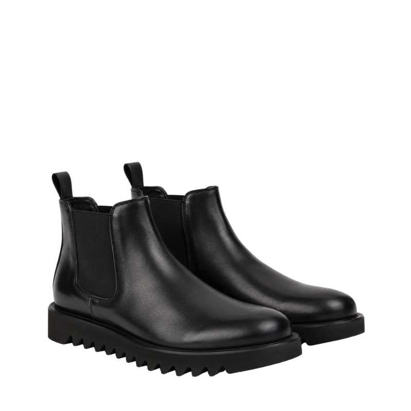 Classic Italian Chunky Lug Sole Chelsea Boots
