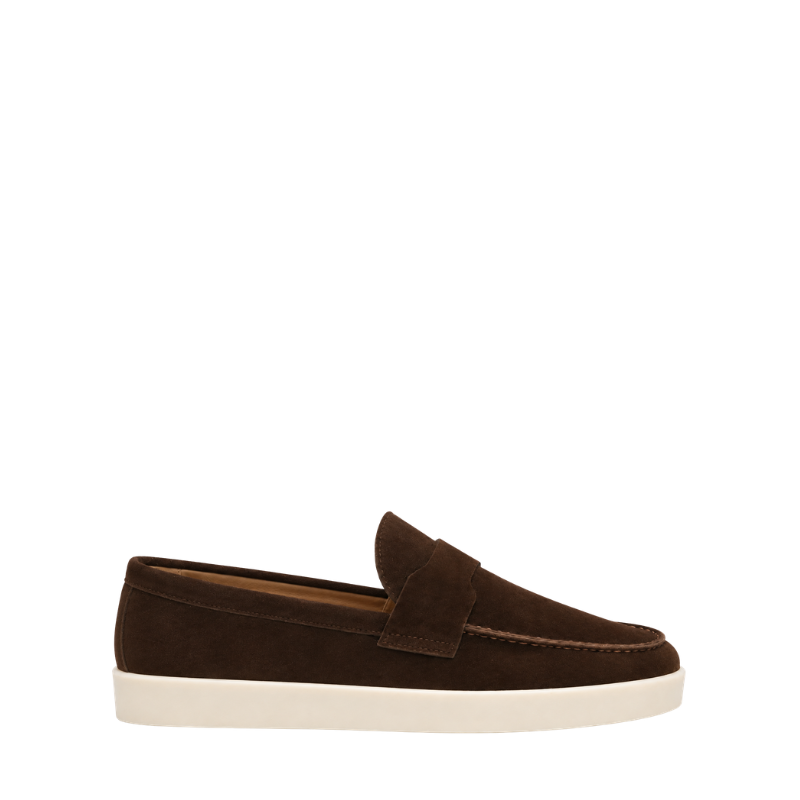 Classic Smooth Suede Craft Flat Sole Penny Loafer