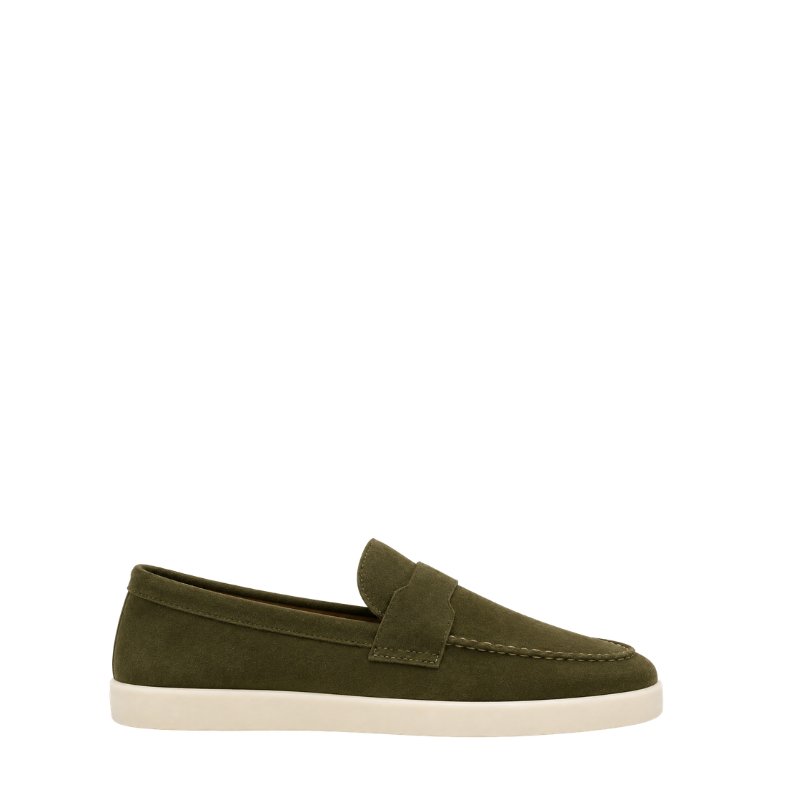Classic Smooth Suede Craft Flat Sole Penny Loafer