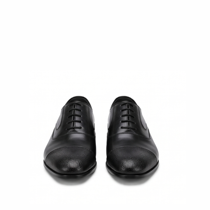 Classic Pebble Cap Dress Oxford Shoes