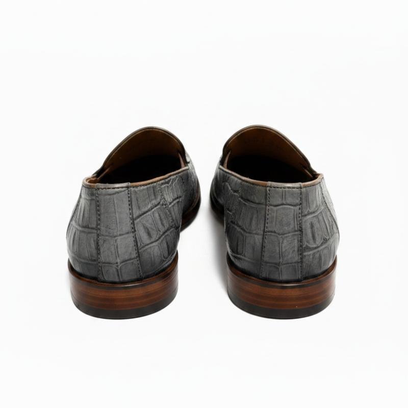 Classic Silvercrest Italian Croc Loafers