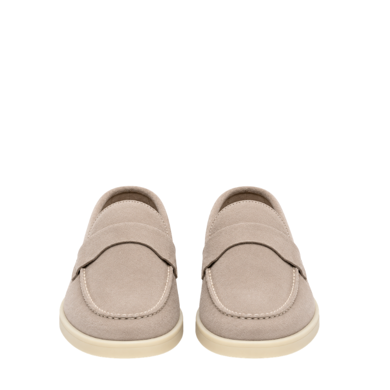 Classic Smooth Suede Craft Flat Sole Penny Loafer