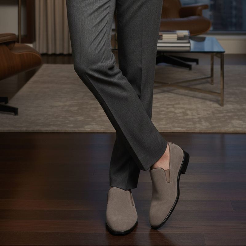 Classic Suede Gentlemen’s Slip On Loafers